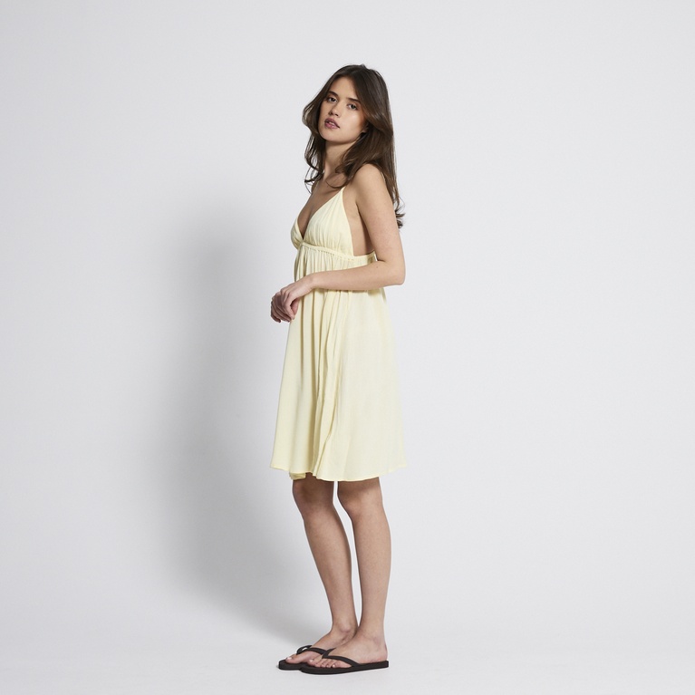 Crinkled v-neck dress "Charlene"
